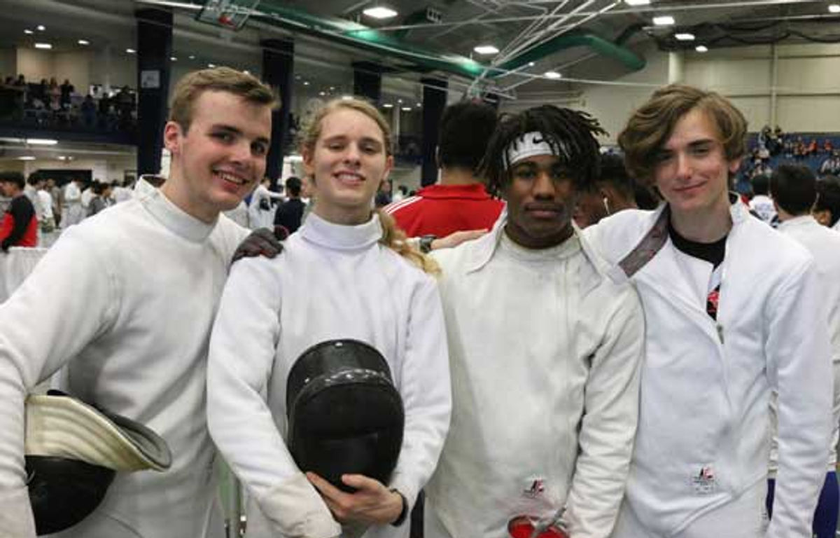 Columbia High School boys épée squad
