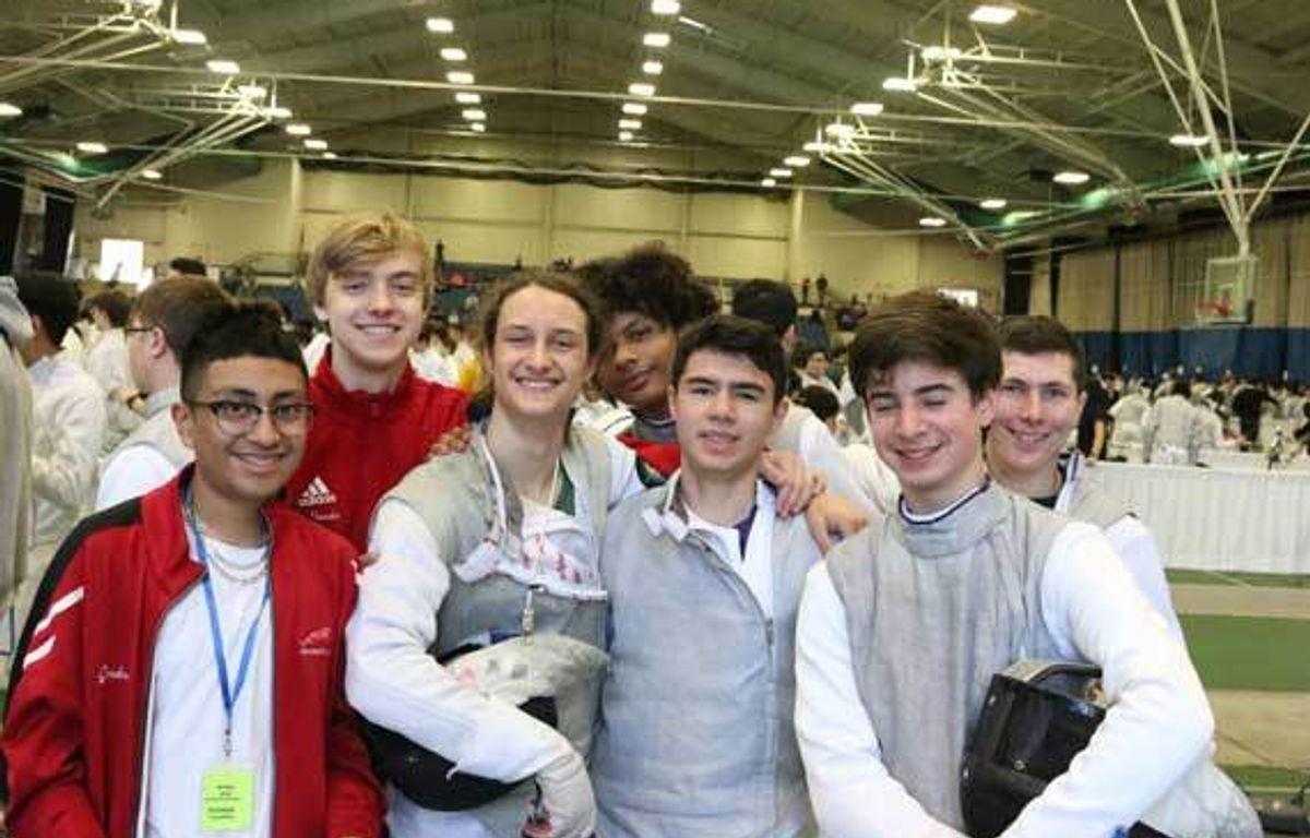 Columbia High School boys foil squad
