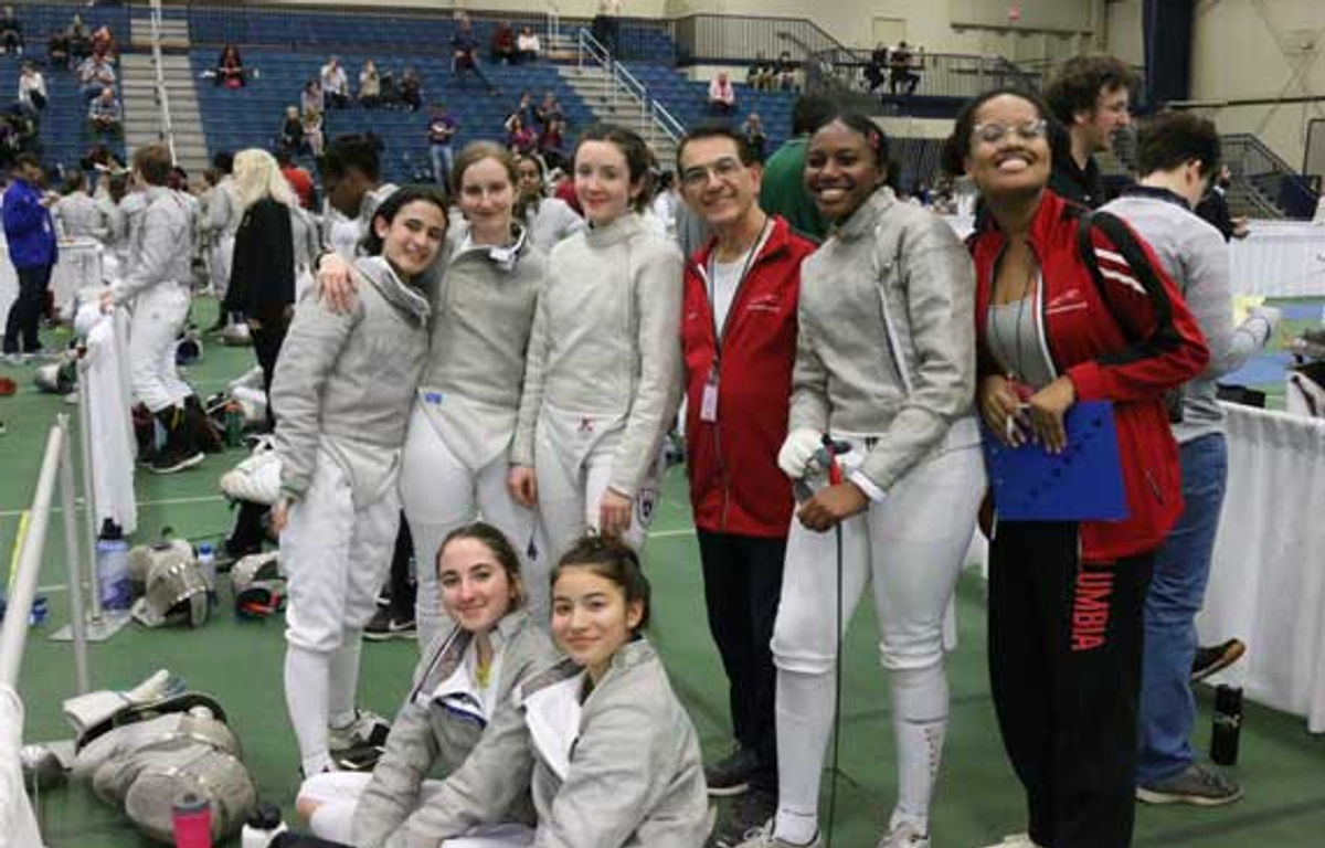 Columbia High School girls sabre squad