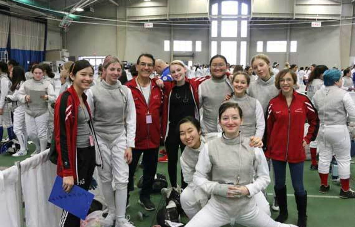 Columbia High School girls foil squad
